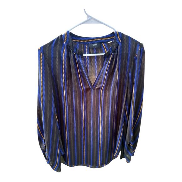Tahari Multicolor Striped Blouse - Picture 1 of 8